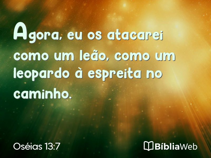 Oséias 13:7 em imagem para compartilhar