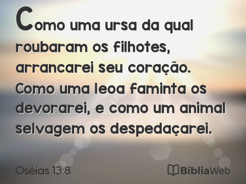 Oséias 13:8 em imagem para compartilhar