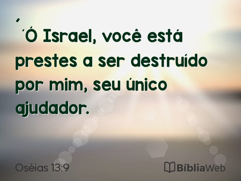 Oséias 13:9 em imagem para compartilhar