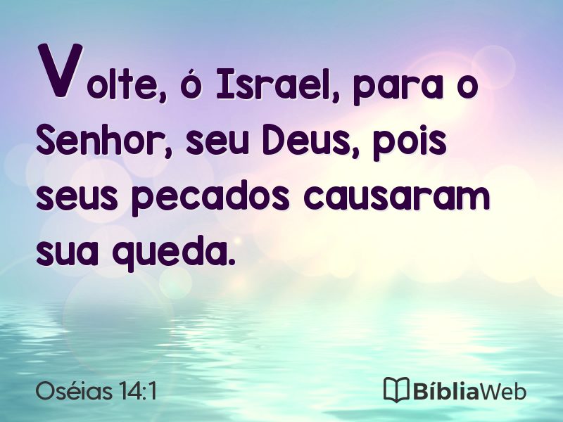 Oséias 14:1 em imagem para compartilhar