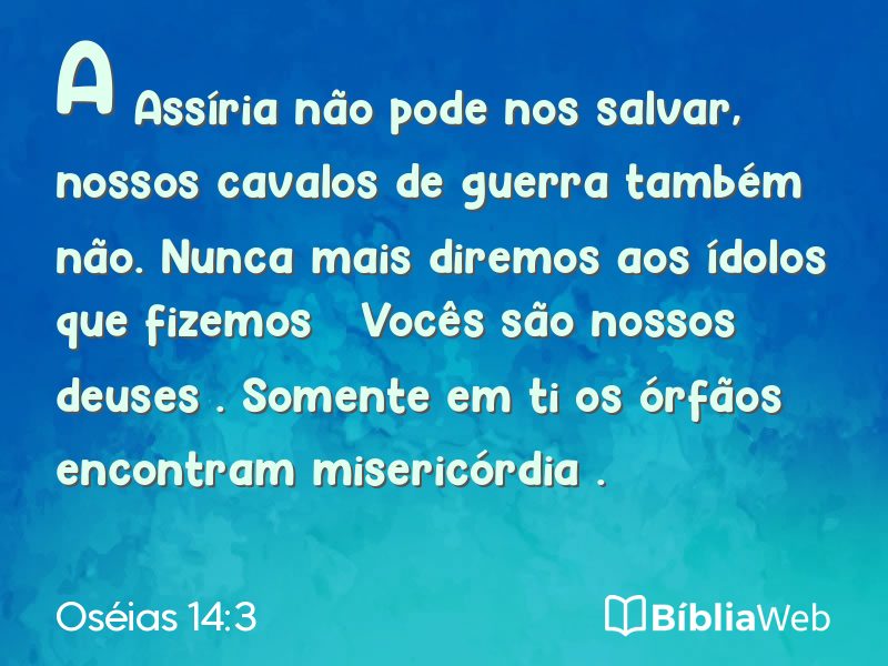 Oséias 14:3 em imagem para compartilhar