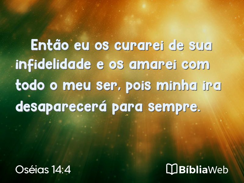 Oséias 14:4 em imagem para compartilhar