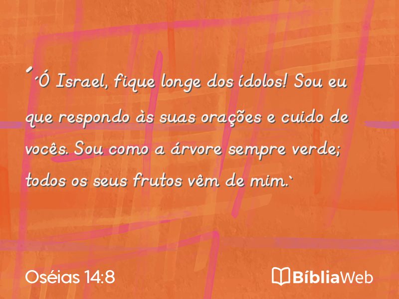 Oséias 14:8 em imagem para compartilhar