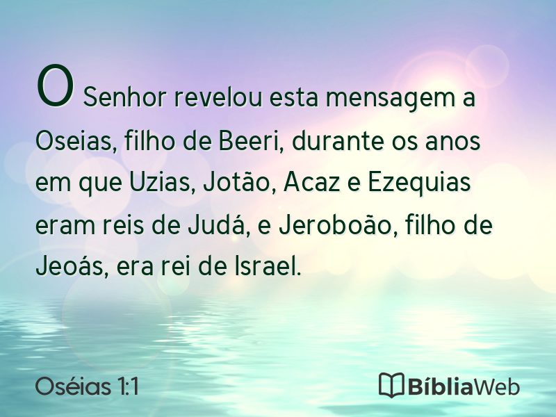 Oséias 1:1 em imagem para compartilhar