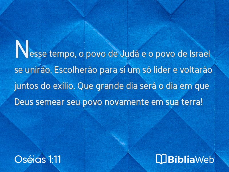 Oséias 1:11 em imagem para compartilhar