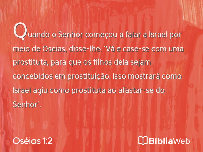 Oséias 1:2 em imagem para compartilhar