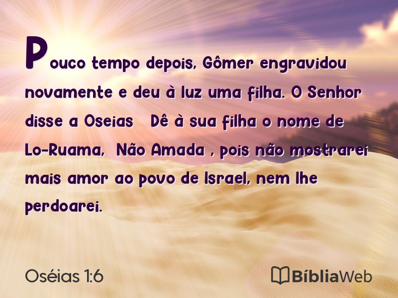Oséias 1:6 em imagem para compartilhar
