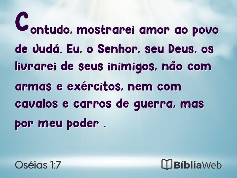 Oséias 1:7 em imagem para compartilhar