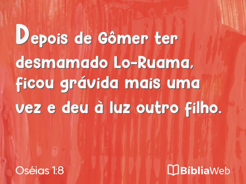 Oséias 1:8 em imagem para compartilhar