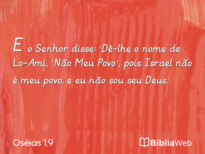 Oséias 1:9 em imagem para compartilhar