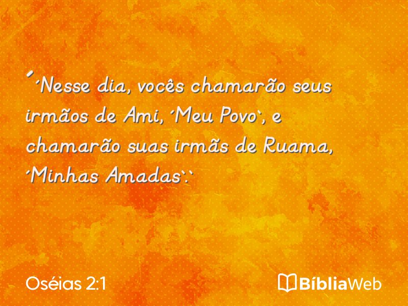 Oséias 2:1 em imagem para compartilhar