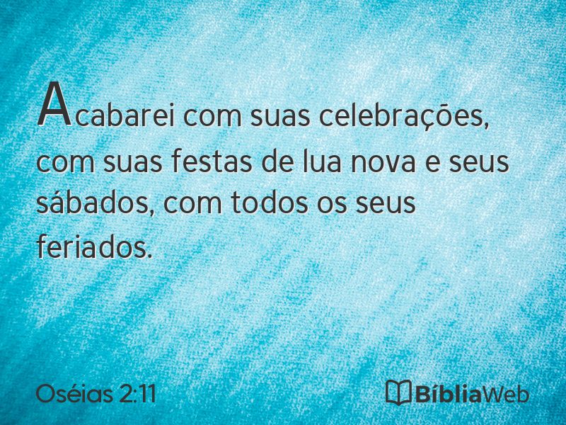 Oséias 2:11 em imagem para compartilhar