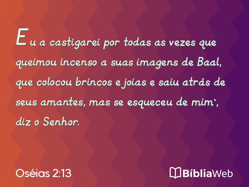 Oséias 2:13 em imagem para compartilhar