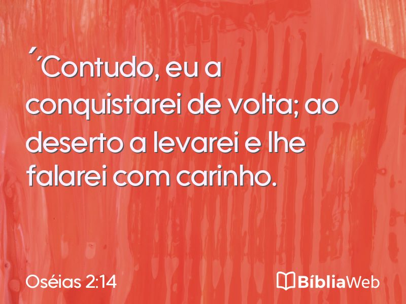 Oséias 2:14 em imagem para compartilhar