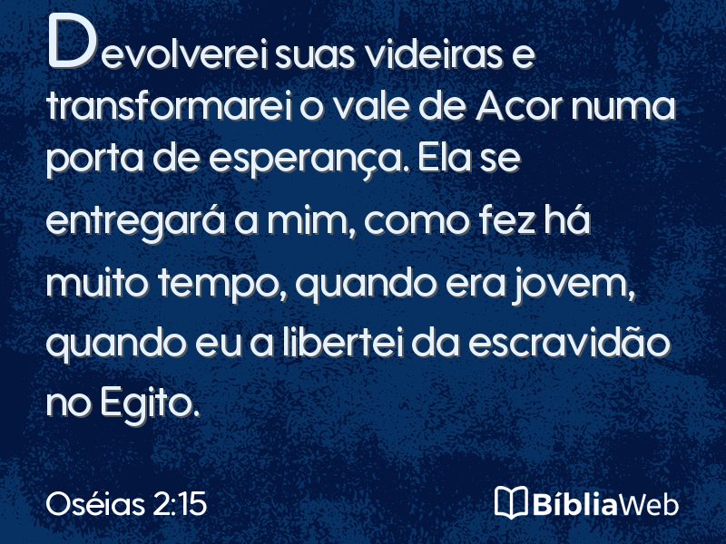 Oséias 2:15 em imagem para compartilhar