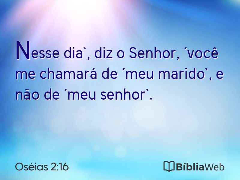 Oséias 2:16 em imagem para compartilhar