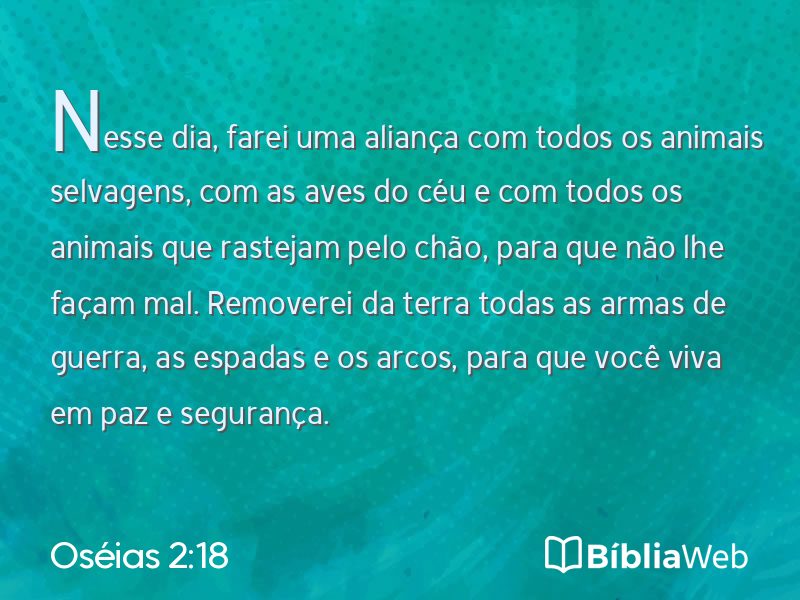 Oséias 2:18 em imagem para compartilhar