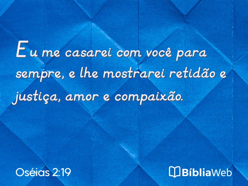 Oséias 2:19 em imagem para compartilhar