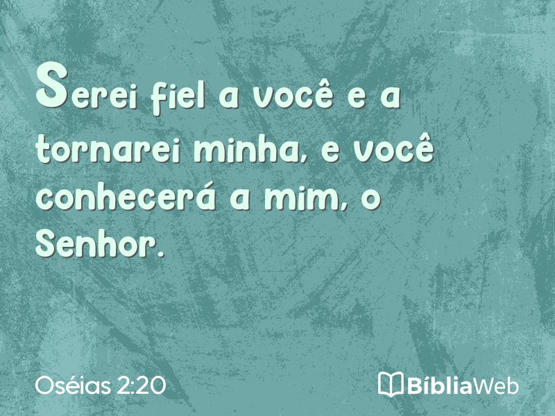 Oséias 2:20 em imagem para compartilhar