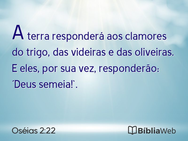 Oséias 2:22 em imagem para compartilhar