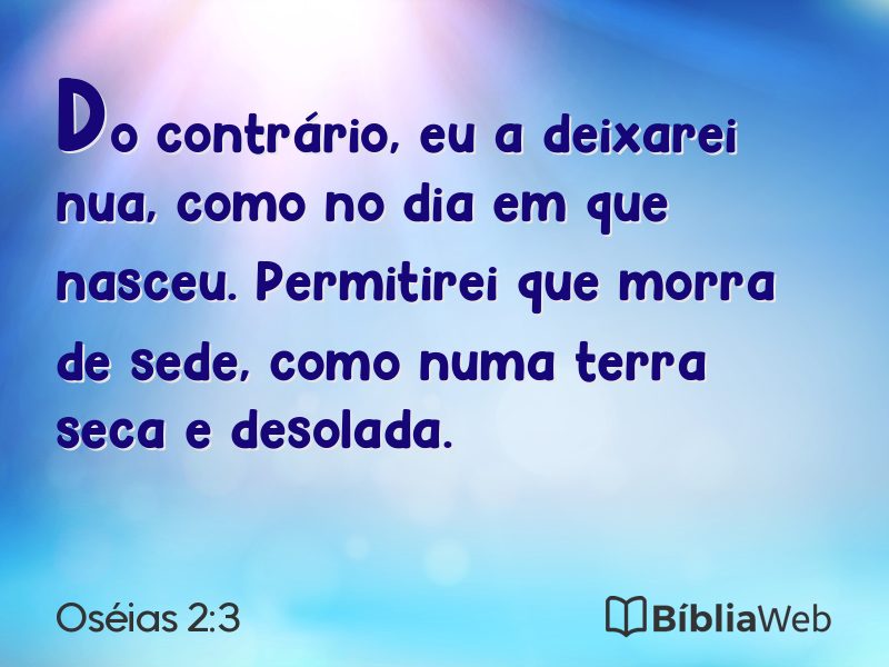 Oséias 2:3 em imagem para compartilhar