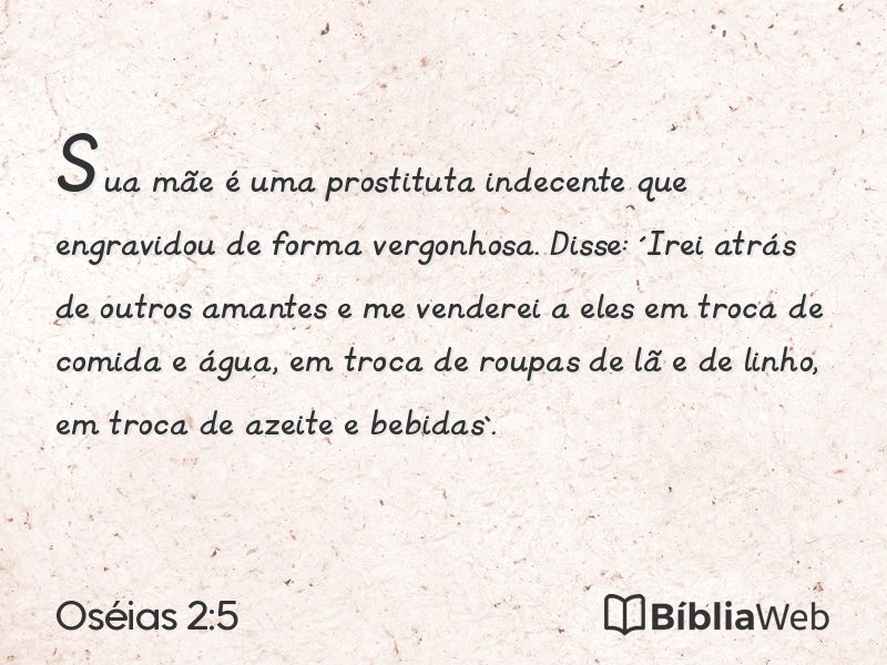 Oséias 2:5 em imagem para compartilhar