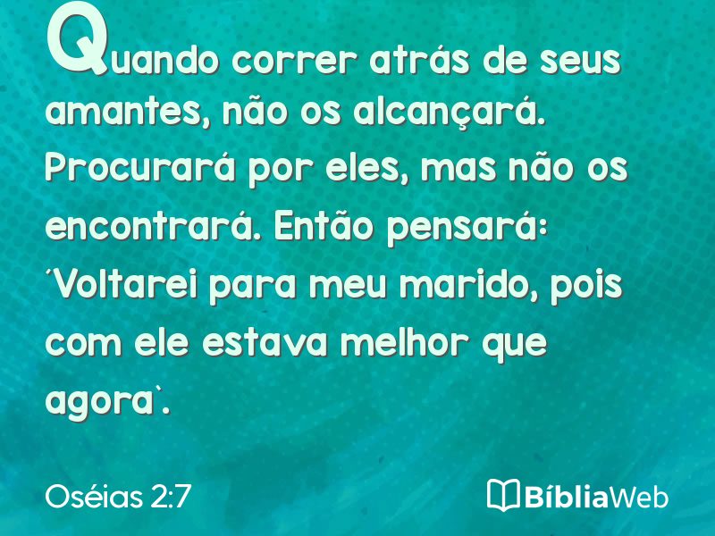 Oséias 2:7 em imagem para compartilhar