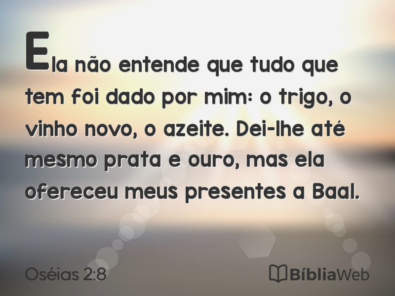 Oséias 2:8 em imagem para compartilhar
