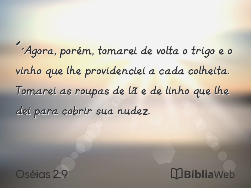 Oséias 2:9 em imagem para compartilhar