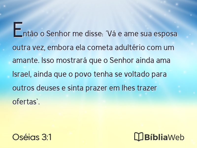 Oséias 3:1 em imagem para compartilhar