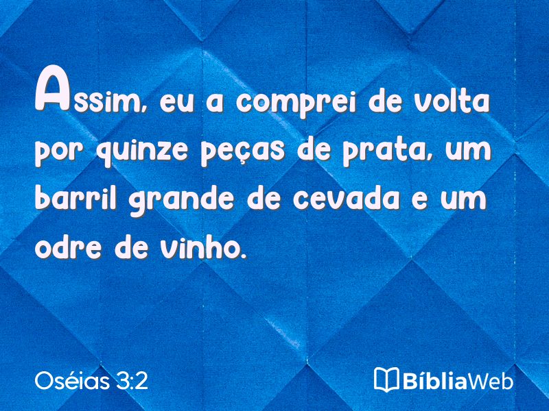 Oséias 3:2 em imagem para compartilhar