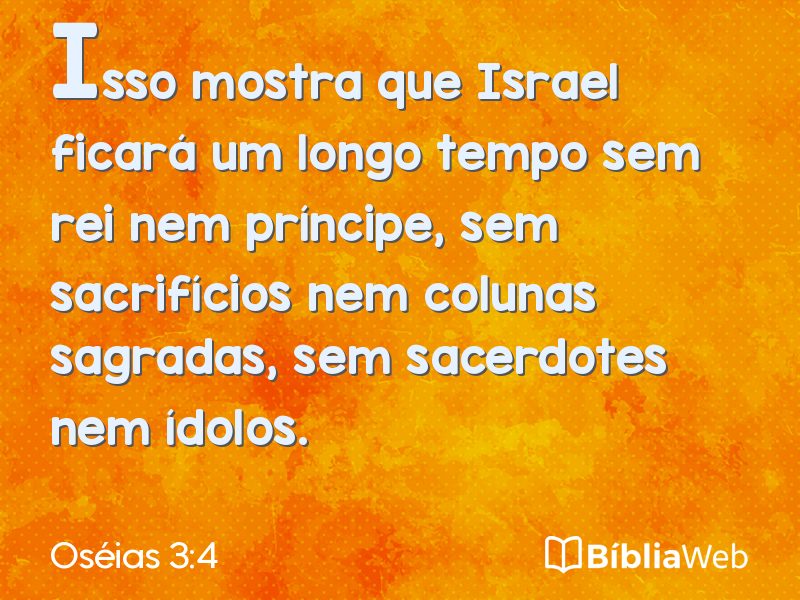 Oséias 3:4 em imagem para compartilhar
