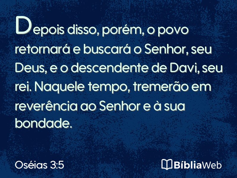 Oséias 3:5 em imagem para compartilhar