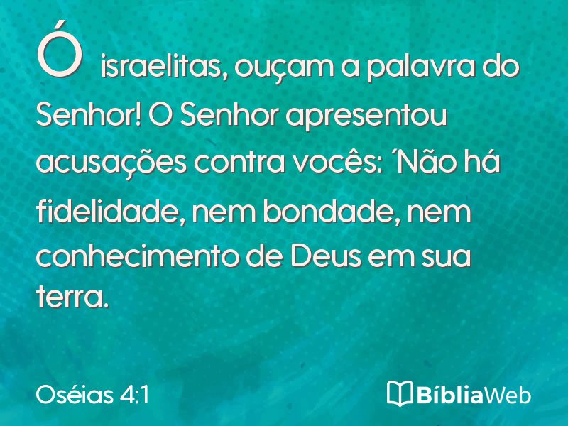 Oséias 4:1 em imagem para compartilhar