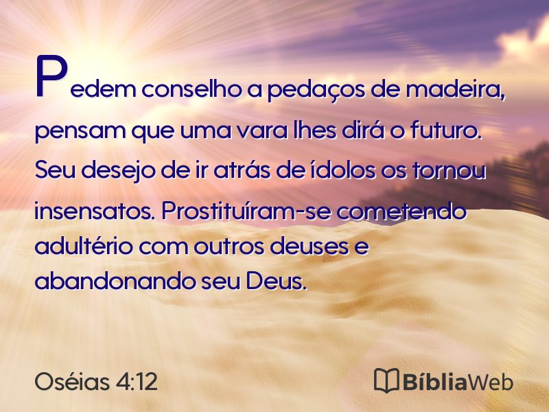 Oséias 4:12 em imagem para compartilhar