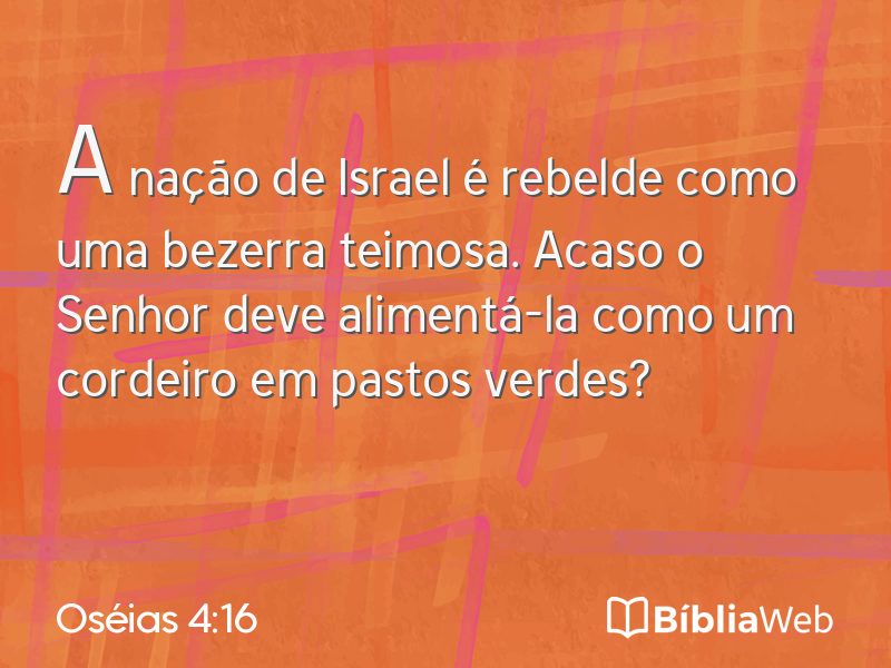 Oséias 4:16 em imagem para compartilhar