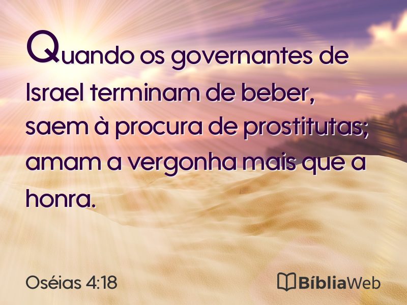 Oséias 4:18 em imagem para compartilhar