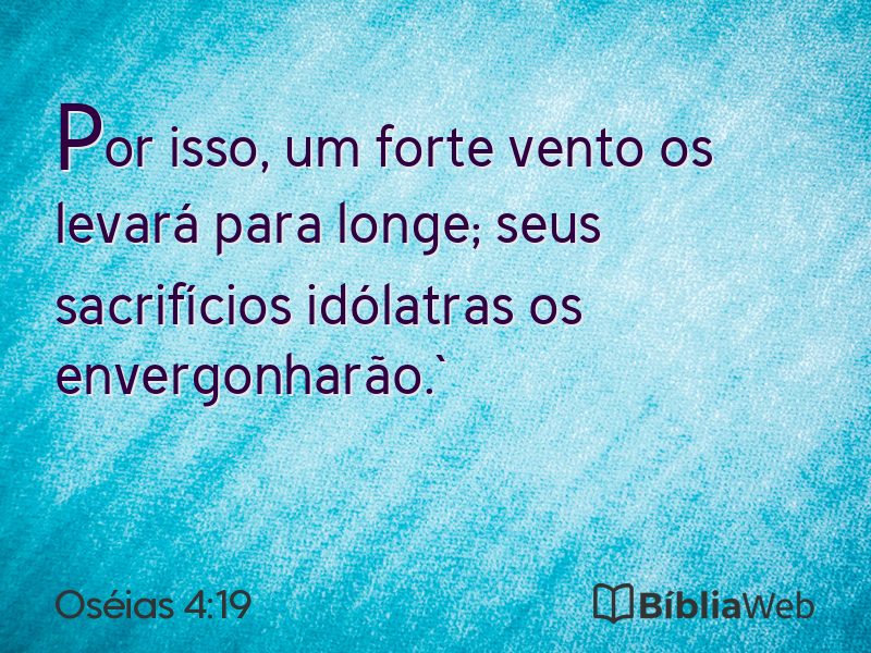 Oséias 4:19 em imagem para compartilhar