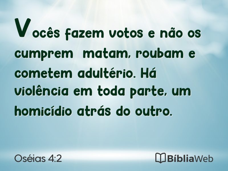 Oséias 4:2 em imagem para compartilhar