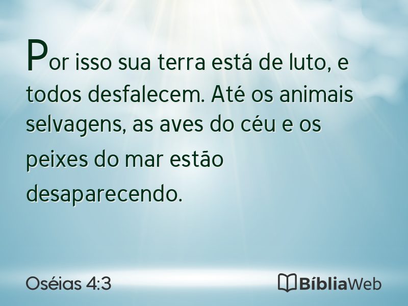 Oséias 4:3 em imagem para compartilhar