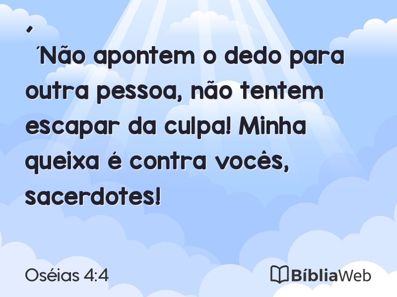 Oséias 4:4 em imagem para compartilhar