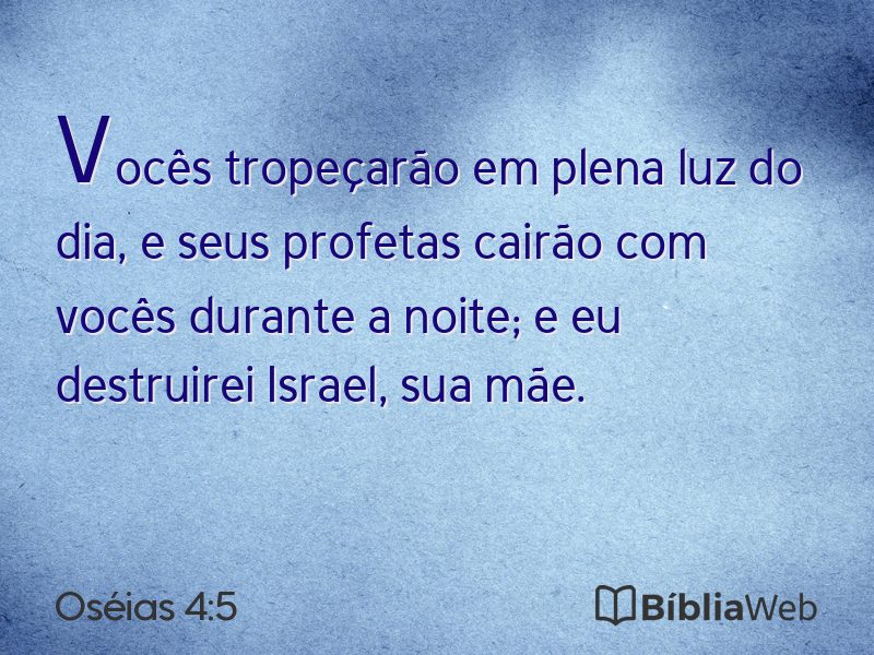 Oséias 4:5 em imagem para compartilhar
