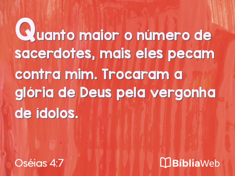 Oséias 4:7 em imagem para compartilhar