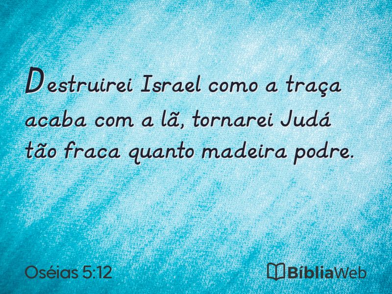 Oséias 5:12 em imagem para compartilhar