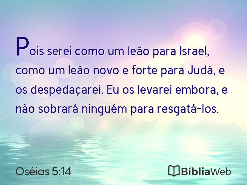 Oséias 5:14 em imagem para compartilhar