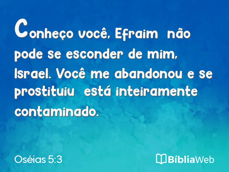 Oséias 5:3 em imagem para compartilhar