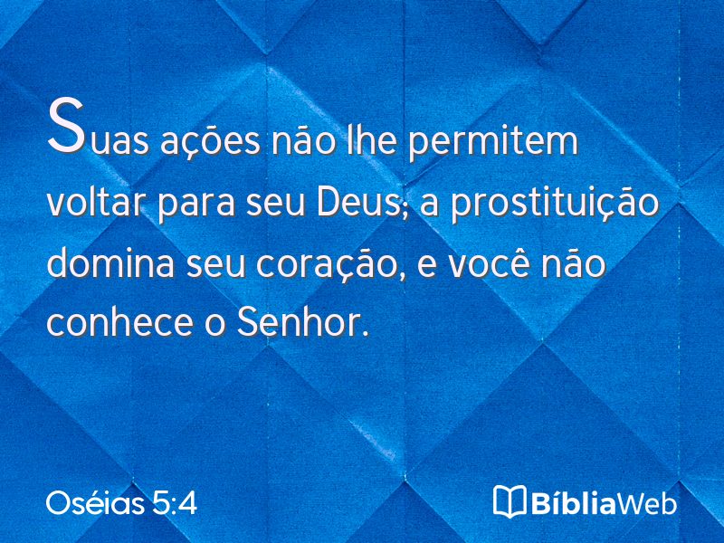 Oséias 5:4 em imagem para compartilhar
