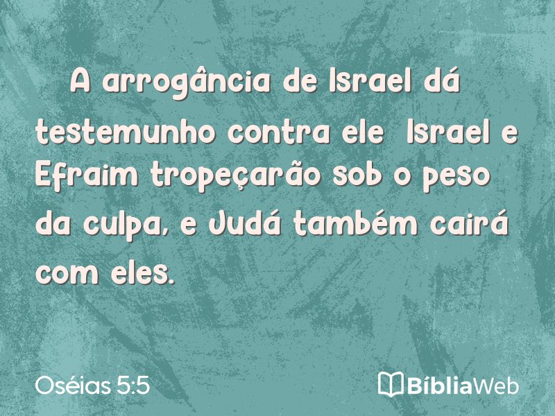 Oséias 5:5 em imagem para compartilhar