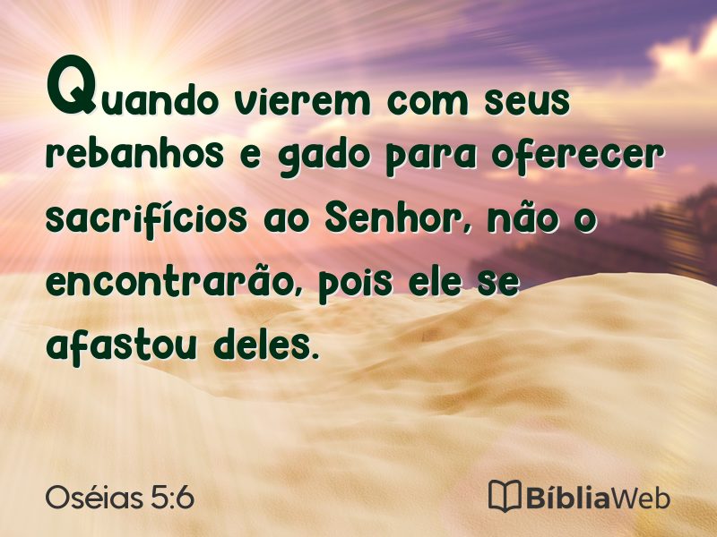Oséias 5:6 em imagem para compartilhar
