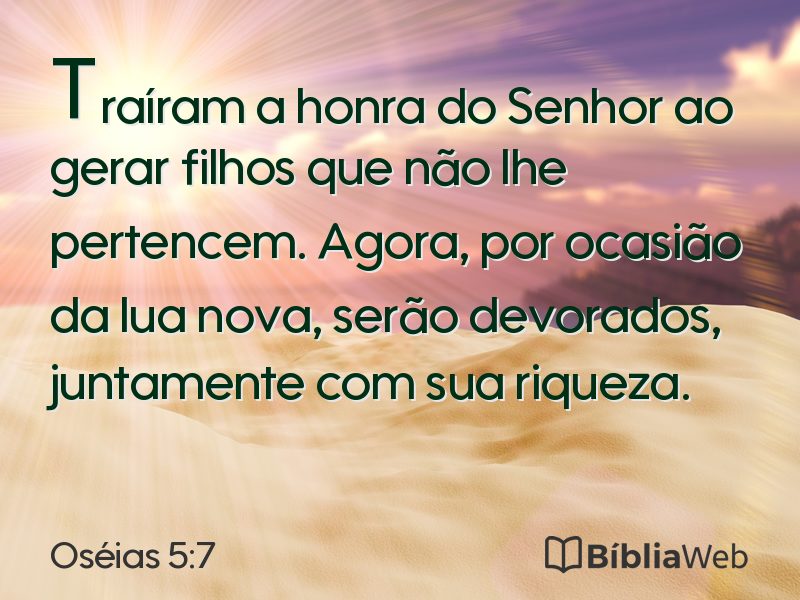 Oséias 5:7 em imagem para compartilhar